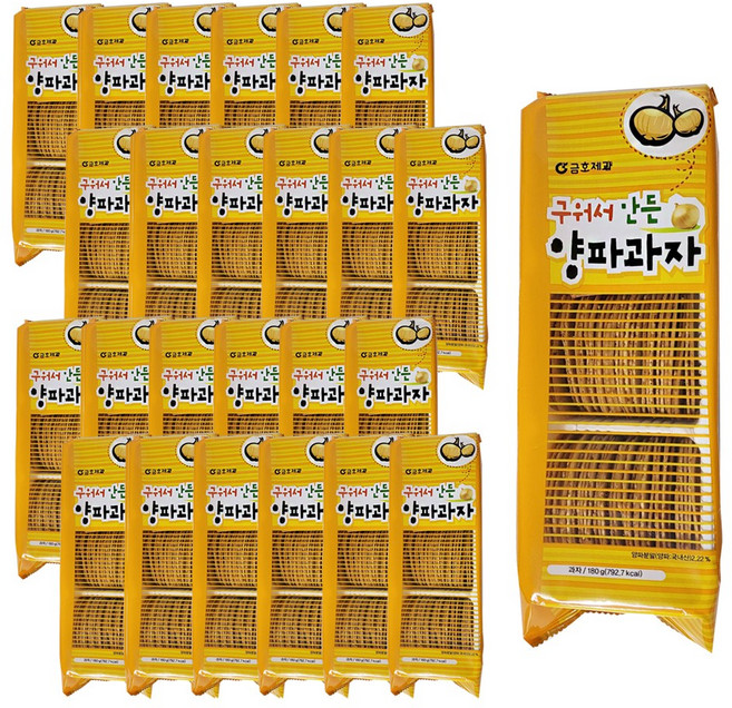 금호제과 구워서 만든 양파과자 두부과자 주전부리 담백한 과자, 180g, 25개