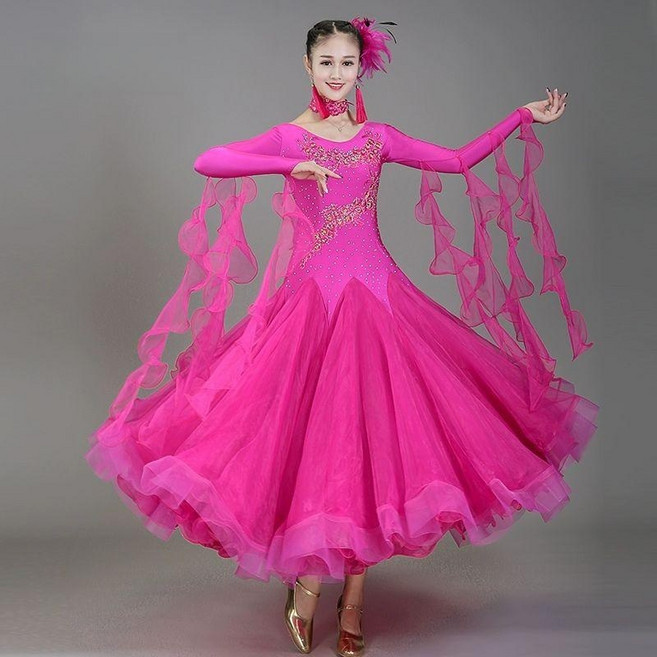 파티 드레스 왈츠 이브닝 볼룸댄스 무용복 공연복 라틴 의상 치마 댄스복