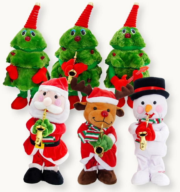 크리스마스 춤추는 트리인형 움직이는 댄싱트리 9종 볼륨조절, 07_산타인형, 1개
