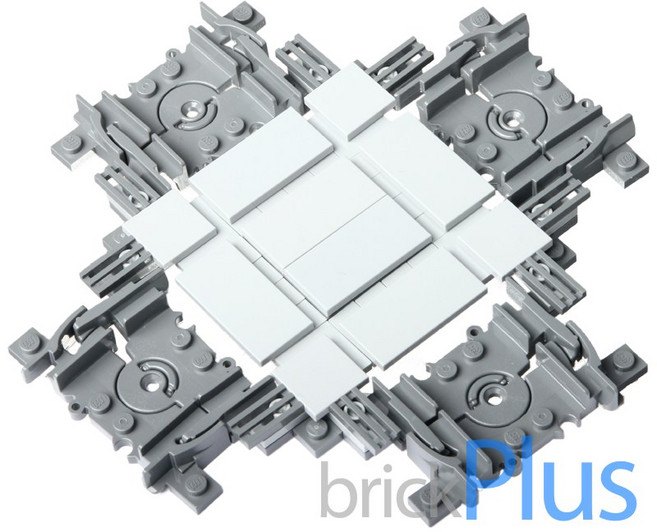 레고 커스텀 기차 레일 트랙 십자 교차로 Crossing 미조립품, 1개