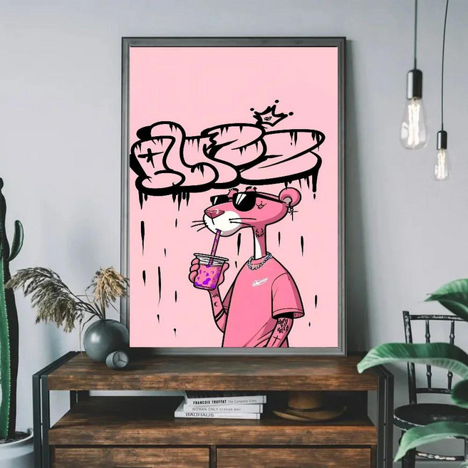 핑크 팬더 영화 스티커 포스터 화이트 페이퍼 룸 카페 벽, A. 20x30cm, 6. 6, 1개