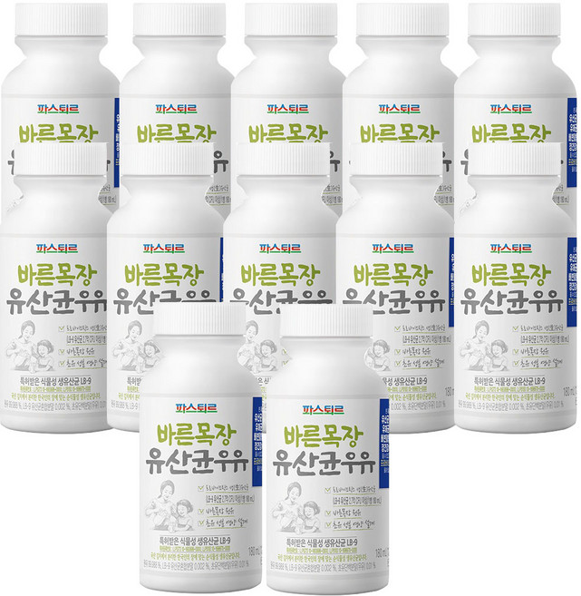 파스퇴르 무항생제 유산균우유 200ml, 12개