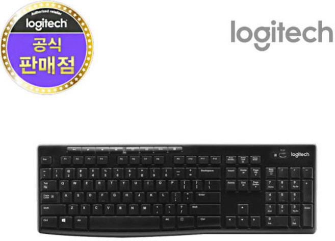 로지텍코리아 K270 무선 키보드 블랙 (키스킨포함), 선택하세요, 일반형