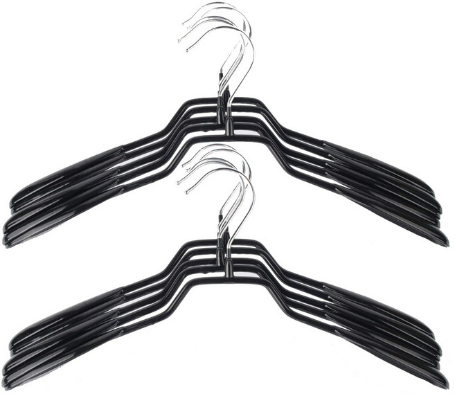 리에노 논슬립 자켓코팅 옷걸이, 블랙, 20개