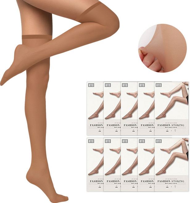 BYC 흘러내리지 않는 허벅지 밴드 스타킹 10매