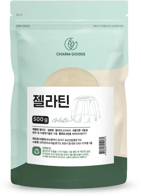 젤라틴 분말 가루 파우더, 1개, 500g - 쿠팡