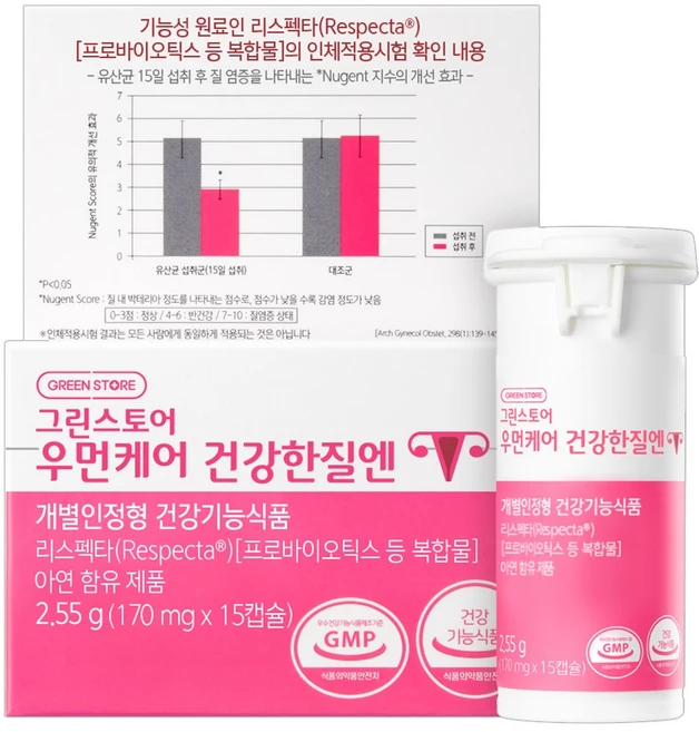 그린스토어 우먼케어 건강한질엔, 2.55g, 1개 - 쿠팡
