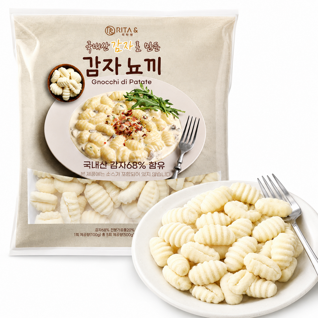 국내산 감자로 만든 감자뇨끼 500g(1팩) 소스미포함, 1개, 500g