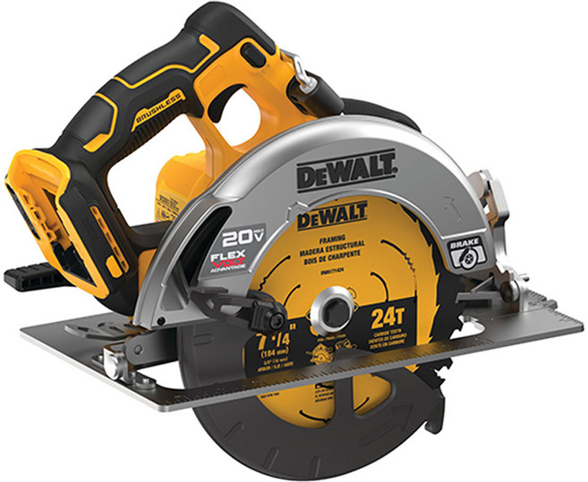 DEWALT 디월트정품 DCS573N 20V MAX FLEXVOLT Advantage 충전 원형톱 베어툴 날지름 184mm, 1개
