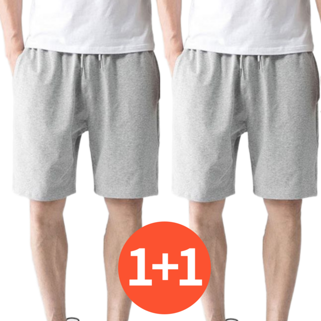 데이그린 남녀공용 베이직 5부 반바지 1+1