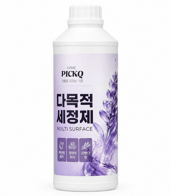 홈픽큐 다목적세정제 라벤더향 건물 바닥 계단 외벽 청소 세제 화장실 찌든때제거, 1개, 1L