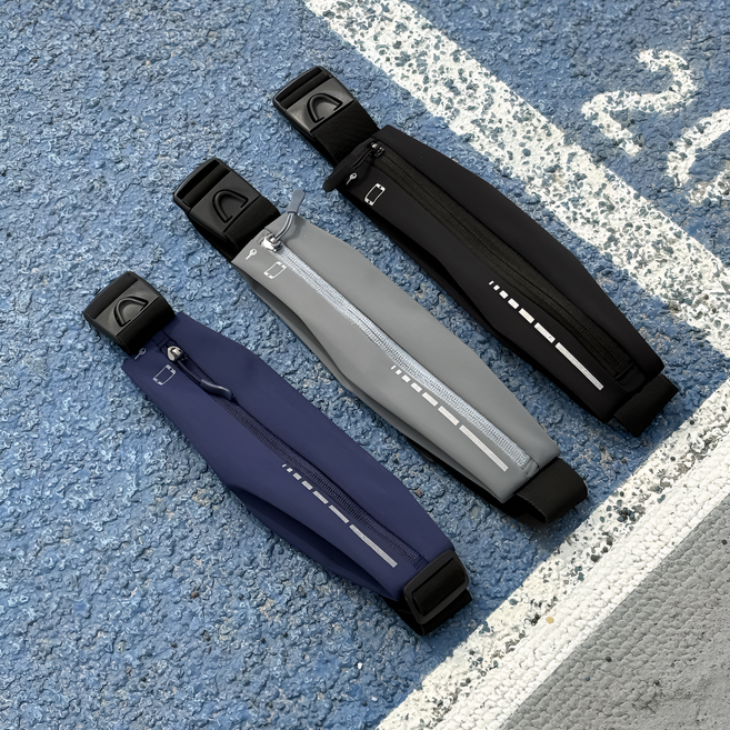 휴이즈 움직이지 않는 러닝벨트 핸드폰 수납 초경량 방수, 슈퍼블랙, 1개