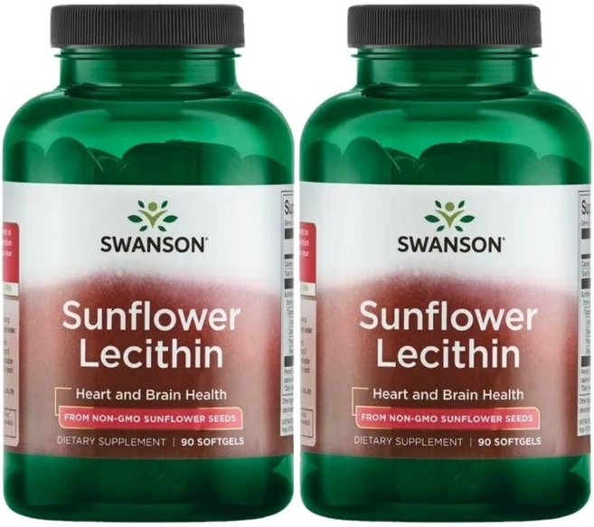 스완슨 해바라기 레시틴 1200mg, 2팩, 90정 - 쿠팡