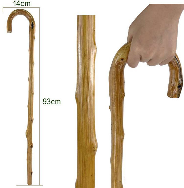 명아주 지팡이 노인 원목 어르신 고급 나무 어싱 스틱 청려장 연수목, H, 1개