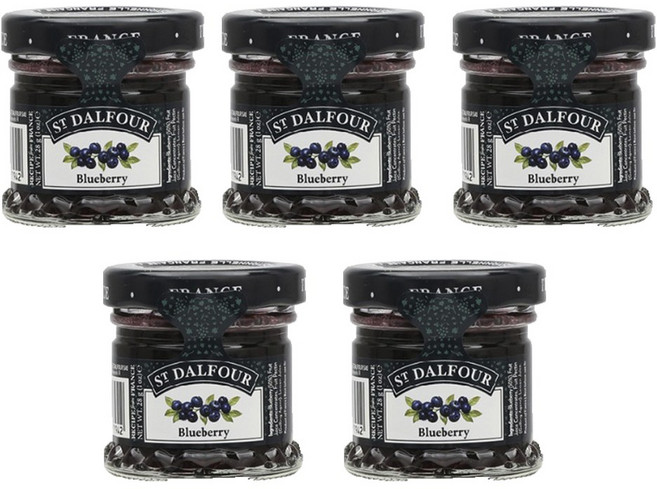 샹달프 미니 블루베리잼, 28g, 5개