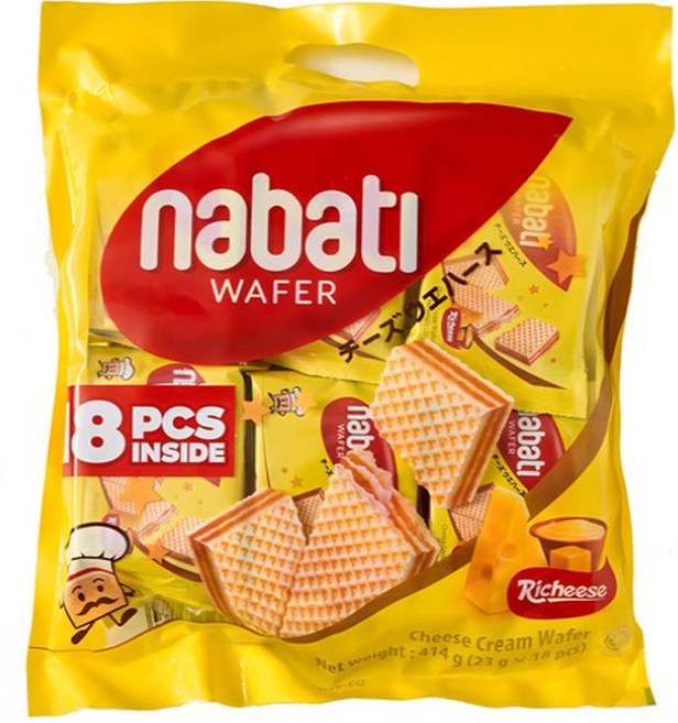 나바티 치즈맛 웨이퍼, 414g, 9개