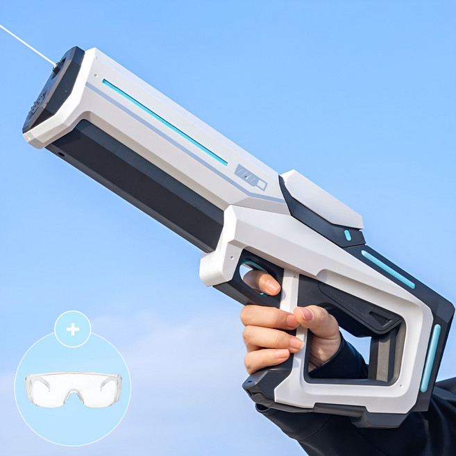 애드박스 아쿠아 전동물총 대용량 자동급수 워터밤 워터건, 네오 화이트, 1개