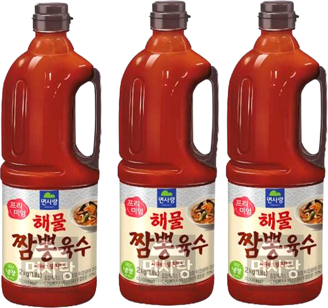 면사랑 냉장 해물짬뽕육수 2kg, 3개