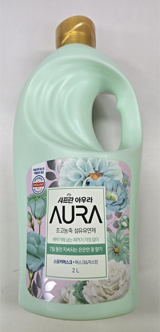 샤프란 아우라 초고농축 섬유유연제 스모키머스크, 2L, 2개