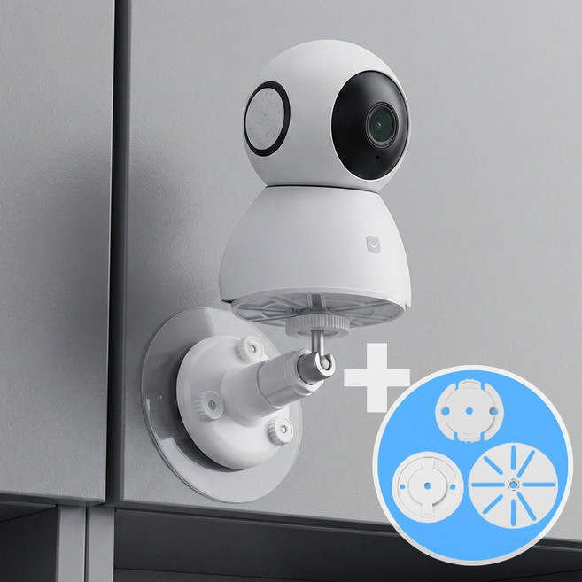 호환 홈캠거치대 무타공 부착형 브라켓 헤이홈 타포 이글루캠 티피링크 샤오미, 1세트, n1944 부착형삼발 고정거치대