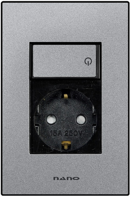 나노 아트2 펄그레이) 스위치부 콘센트1구, 1개