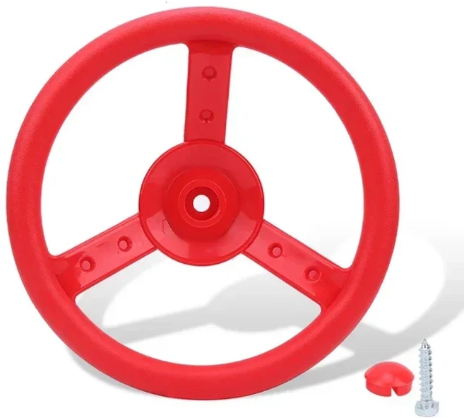 쿠쿠스토어 장난감 핸들 스윙 액세서리 실내외 놀이공원 인터랙티브 장치 재미있는, 02 Red