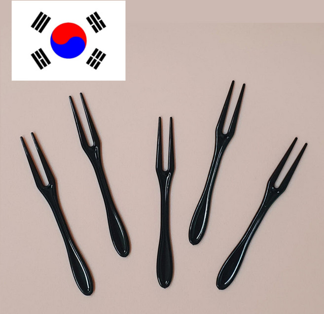 두날 미니포크 블랙, 1개, 500개입