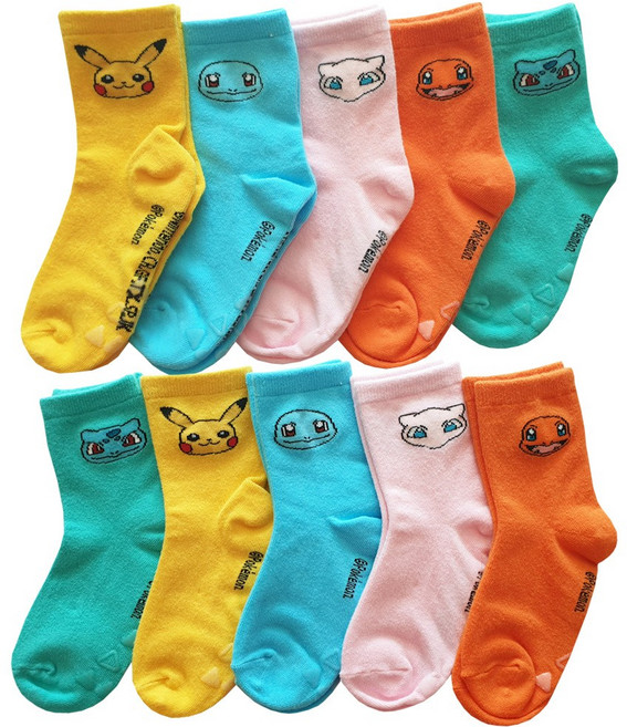양말하우스 포켓몬 양말 10종세트 포켓몬스터 피카추 파이리 이상해씨 뮤