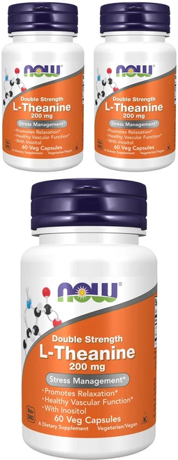 나우푸드 L-테아닌 200mg 베지 캡슐, 60정, 3개 - 쿠팡