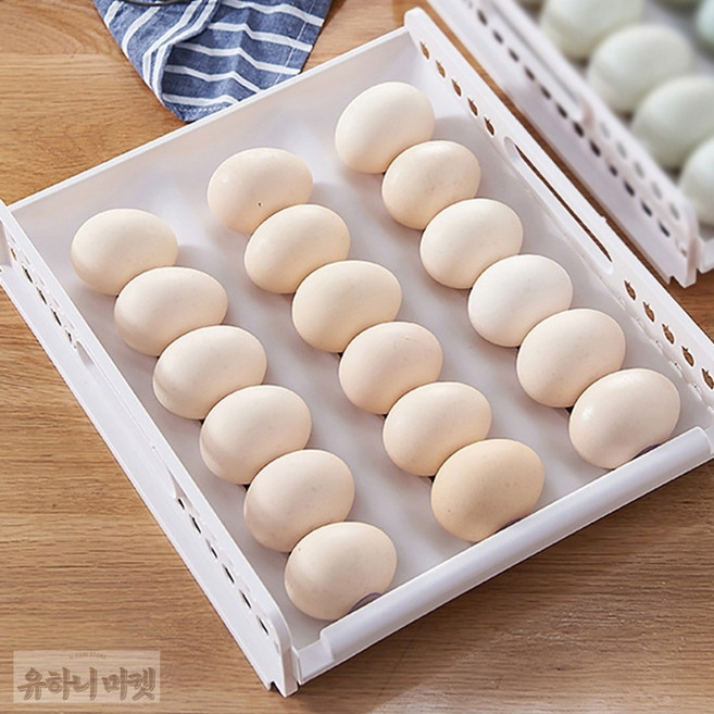 유하니마켓 자동정리 18구 계란케이스 냉장고계란트레이