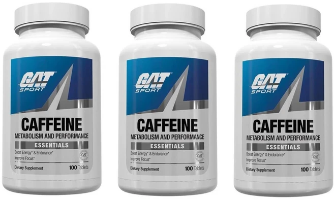 GAT Sport Essentials Caffeine 스포츠 에센셜 카페인 100정 x3개 - 쿠팡