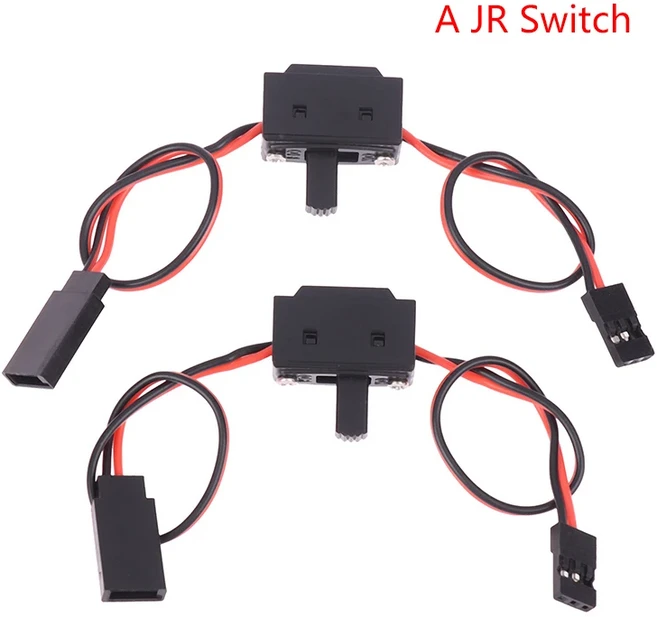 2PCS 수신기 전원 켜기/끄기 RC 고정 날개 드론 모델 자동차 보트 용 Futaba/JR JST 커넥터 케이블이있는, 01 A
