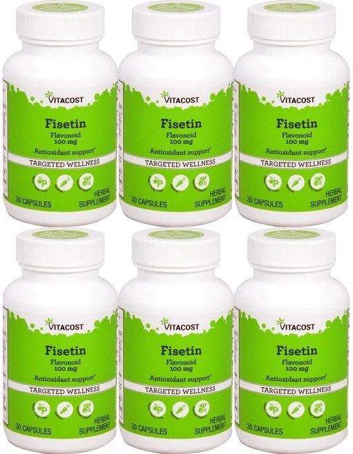 비타코스트 피세틴 플라보노이드 100mg, 6팩, 30정 - 쿠팡