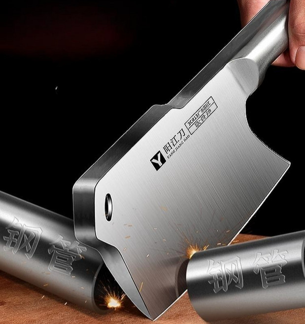 GANGWOO 육류 뼈 절단 도끼 칼 정육점 상업용 나이프, 14cm, 14cm, 1개