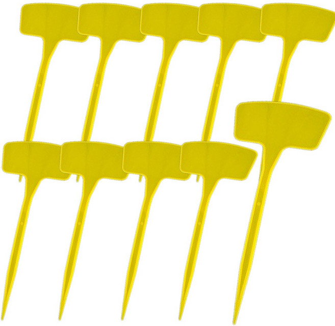 화분이름표5 45cm 사이즈 10개 set 화이트 레드 블루 옐로우 선택가능, 45cm옐로우10개set