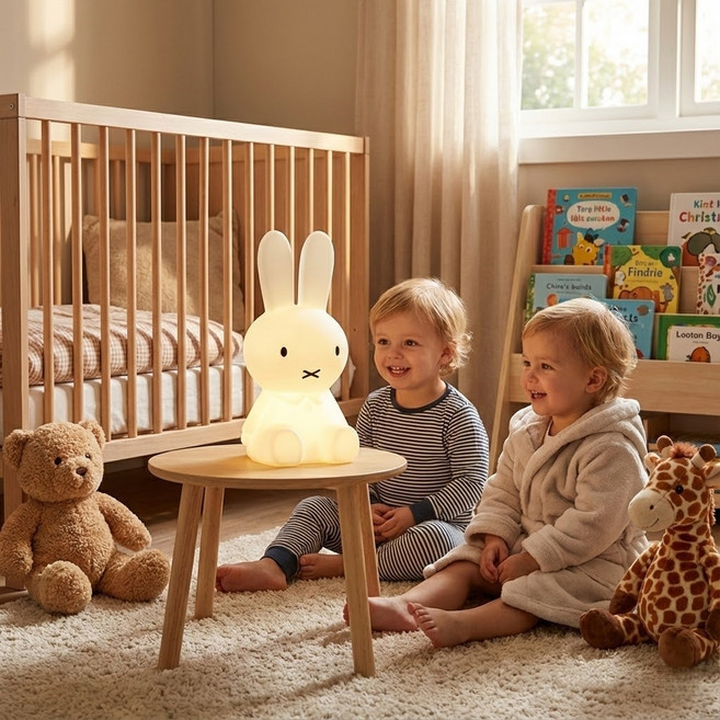 귀여운 토끼 무드등 LED 토끼등 수면등 침실 수유등 취침등 무선 캐릭터 집들이 선물 미피, 28CM, F