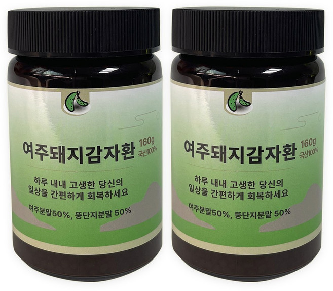 국산 여주 돼지감자환 여주환, 2개, 160g