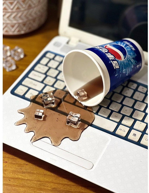 가짜 커피 쏟은 페이크 소품 장난감 몰카 마케팅 속이기 모형, C. 블루 콜라