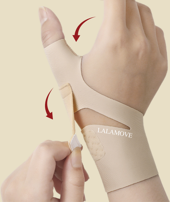 라라무브 더블그립 엄지손가락 손목 보호대, 스킨, 오른손, 1개