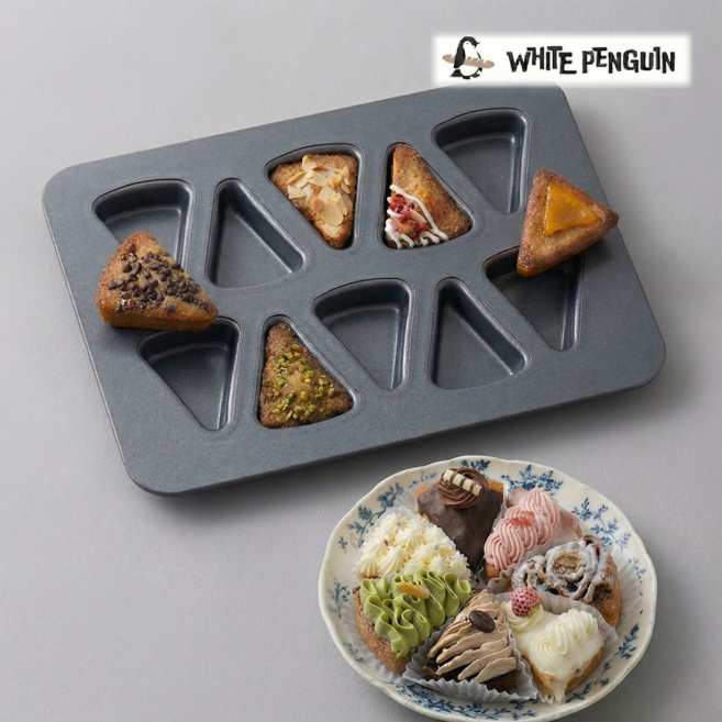 화이트펭귄 삼각 휘낭시에 미니 조각케익틀 10구, 1개