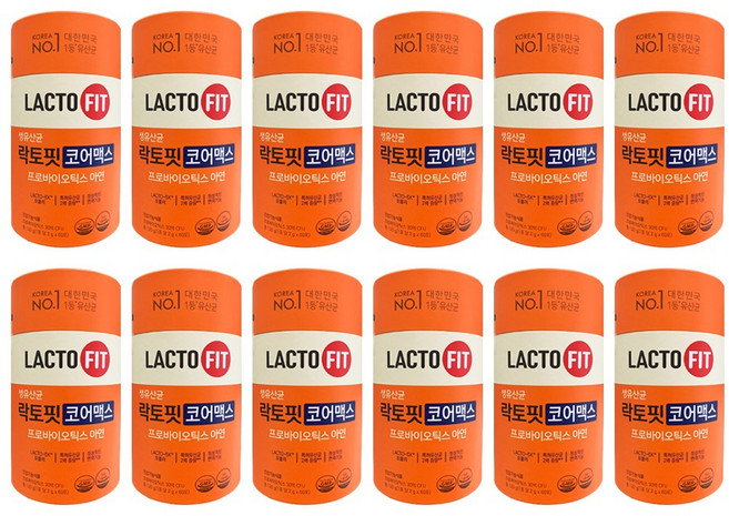 락토핏 종근당건강 생유산균 코어맥스, 120g, 12개