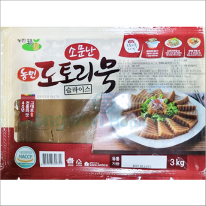 농민 도토리묵(절단) 3kg, 1개