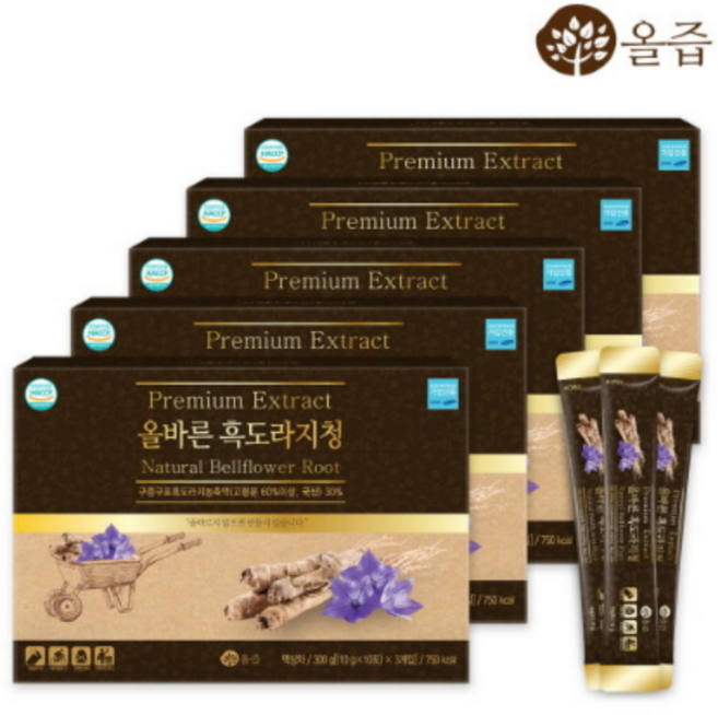 올즙 올바른 흑도라지청스틱 30포, 10g, 30개입, 5박스