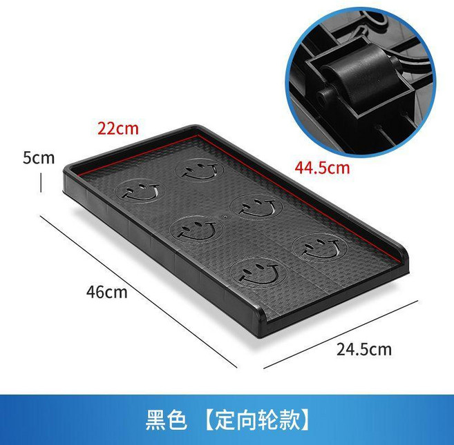 電腦主機架, 1個, 新款平輪款式 黑色, 黑色