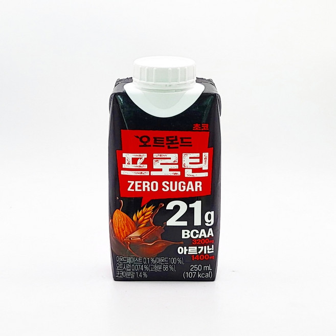 롯데칠성 오트몬드 프로틴 제로슈거 초코, 250ml, 12개