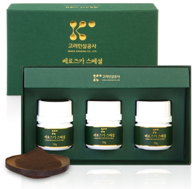 고려인삼공사 베료즈카 스페셜 차가버섯 추출분말, 90g, 1개