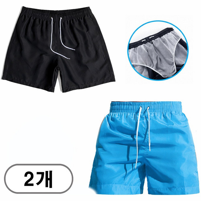 차쿠 1+1 남성 여름 수영복 반바지 서핑 반바지 래쉬가든 팬츠 비치웨어 숏팬츠