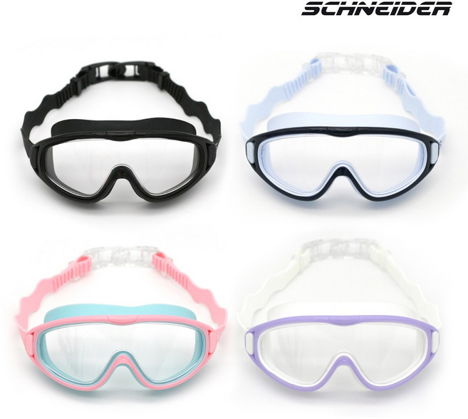 슈나이더 아동용 와이드 고글형 수경 SNP-XC05, 네이비, 1개