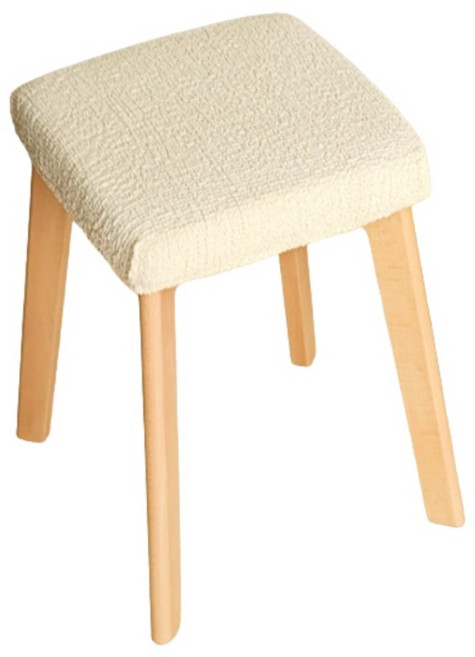 작은 사각형 의자 커버, 아이보리, 1개