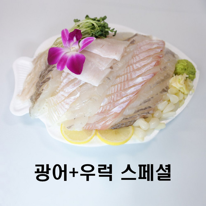 가락시장 노다지수산 [광어+우럭] 스페셜 모듬회, 1세트, 소(2인분, 500g)